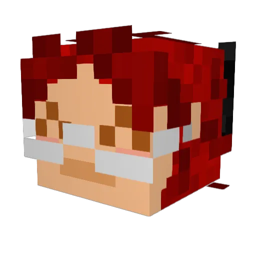 boxloop Minecraft avatar head, 3D render
