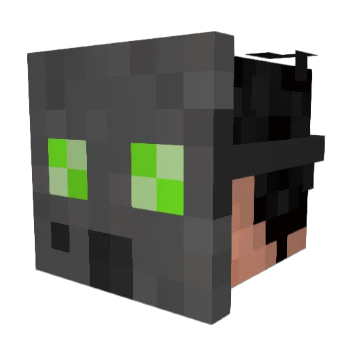 boxpipe Minecraft avatar head, 3D render