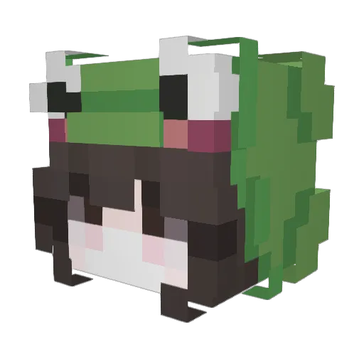 boygroup Minecraft avatar head, 3D render