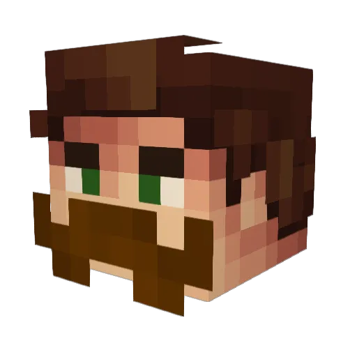 boykev Minecraft avatar head, 3D render
