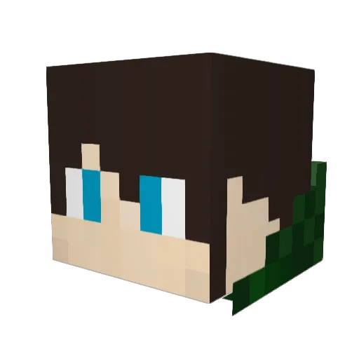 boyobie Minecraft avatar head, 3D render