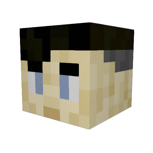 boys_r_us Minecraft avatar head, 3D render