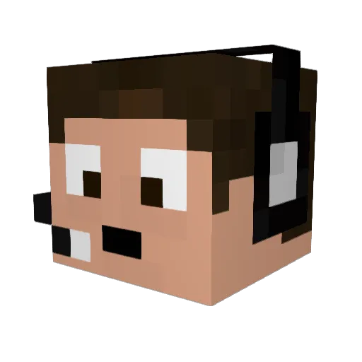 boytruck Minecraft avatar head, 3D render