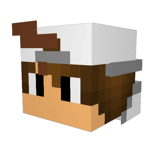 bozo27 Minecraft avatar head, 3D render