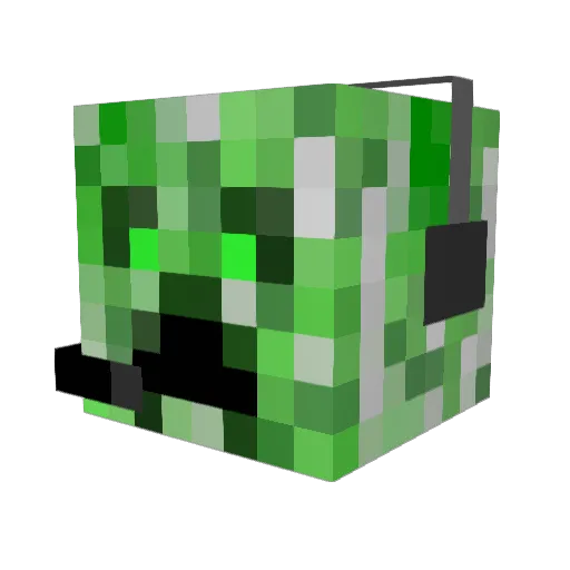 bpks Minecraft avatar head, 3D render