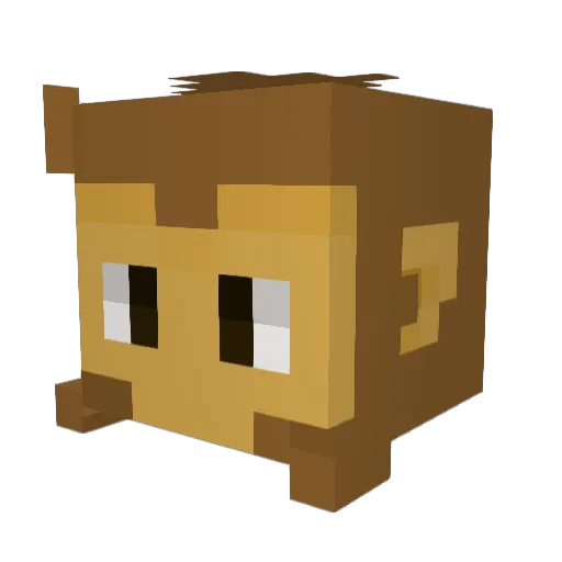 bpmc Minecraft avatar head, 3D render