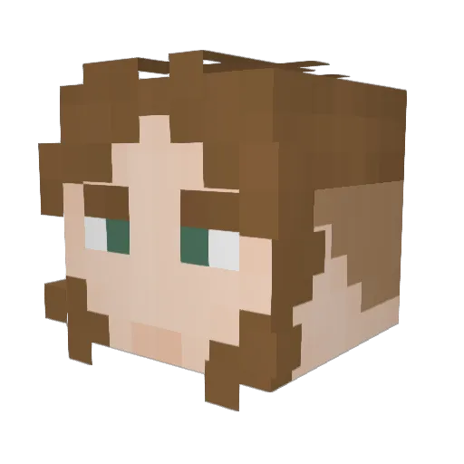 bposter Minecraft avatar head, 3D render