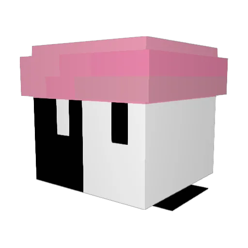 bqad Minecraft avatar head, 3D render