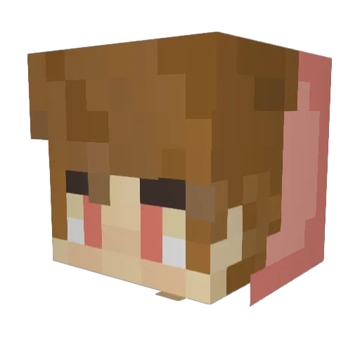 bqber Minecraft avatar head, 3D render