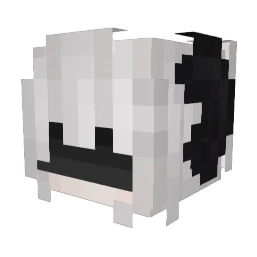 bqbysurvive Minecraft avatar head, 3D render