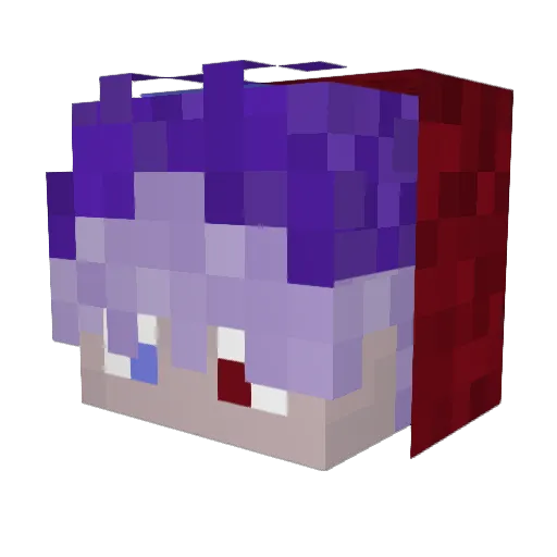 bqhind Minecraft avatar head, 3D render
