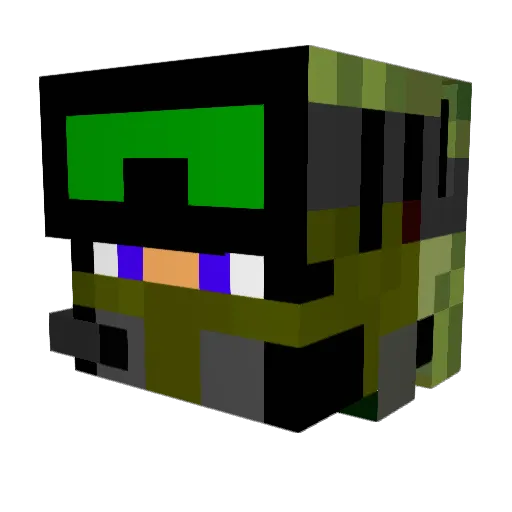 bqkes Minecraft avatar head, 3D render
