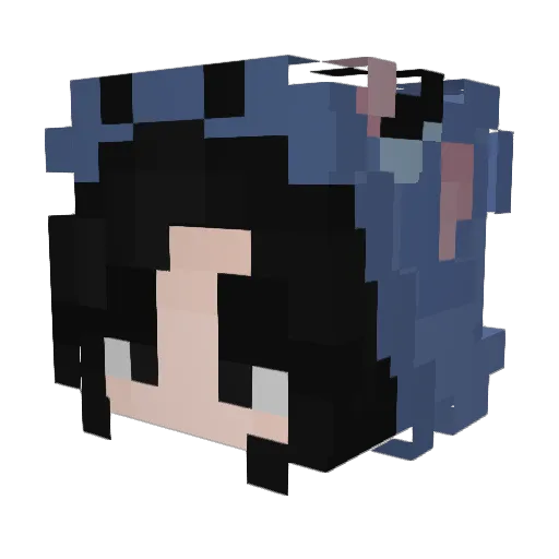 bqkies Minecraft avatar head, 3D render