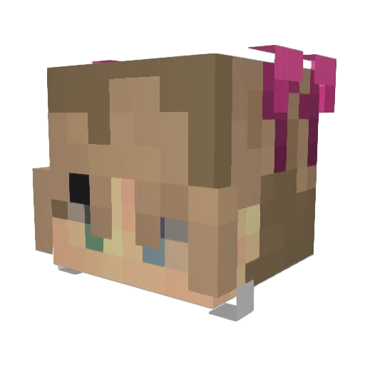 bqkitcat Minecraft avatar head, 3D render