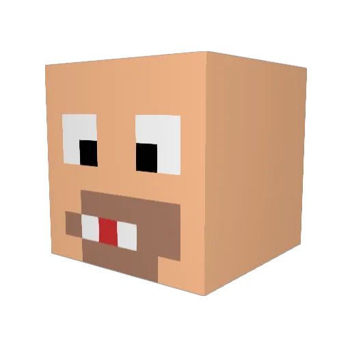 br146leon Minecraft avatar head, 3D render