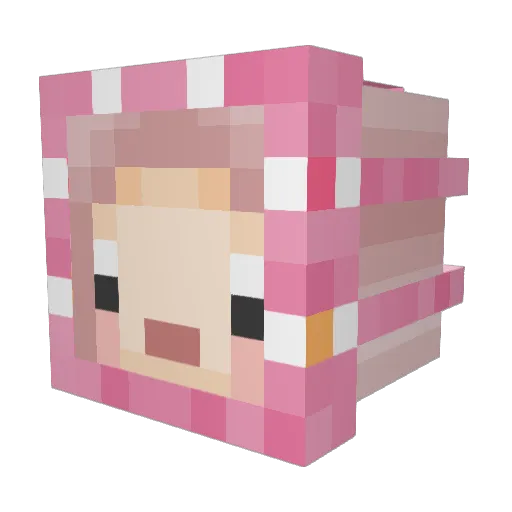 br1it Minecraft avatar head, 3D render