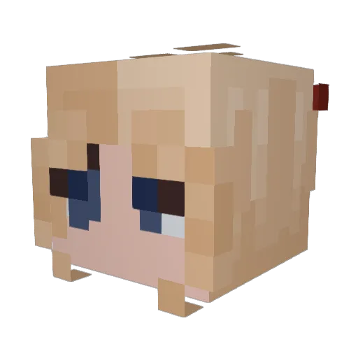 br1tte Minecraft avatar head, 3D render