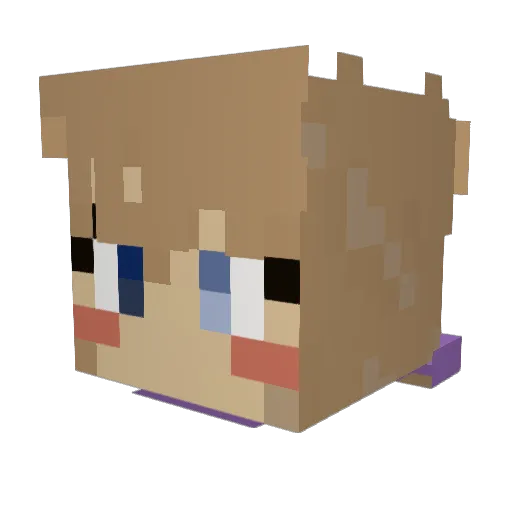 br33ternity Minecraft avatar head, 3D render