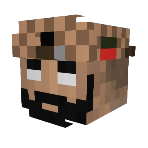 br4bus Minecraft avatar head, 3D render
