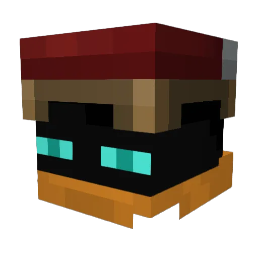 br_ck Minecraft avatar head, 3D render