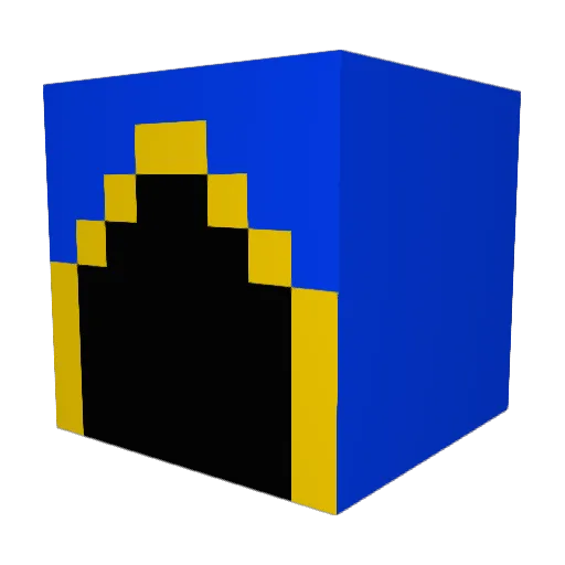 bracard Minecraft avatar head, 3D render