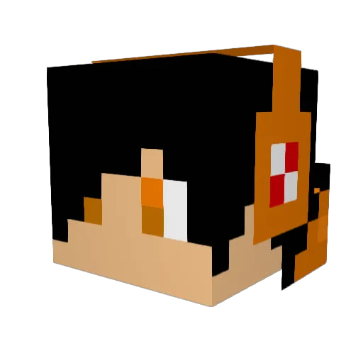 brachy Minecraft avatar head, 3D render