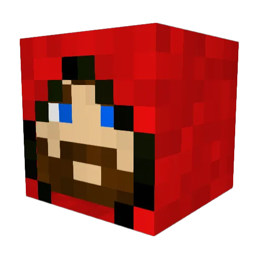 brackOs Minecraft avatar head, 3D render