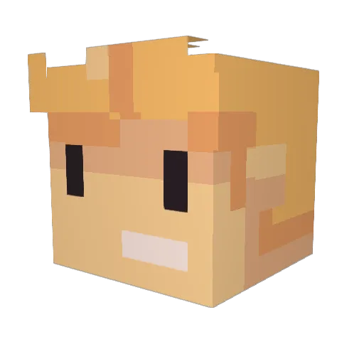 bradaz25 Minecraft avatar head, 3D render