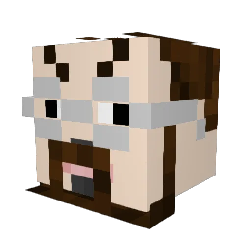 bradcool Minecraft avatar head, 3D render
