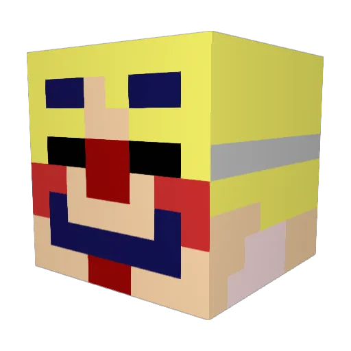 bradendud Minecraft avatar head, 3D render