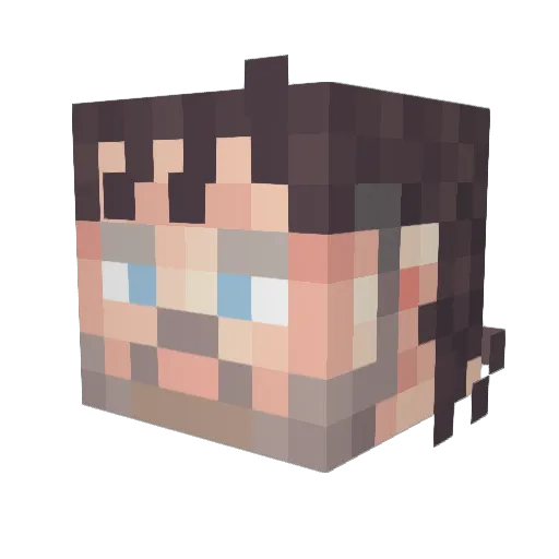 bradenqd Minecraft avatar head, 3D render