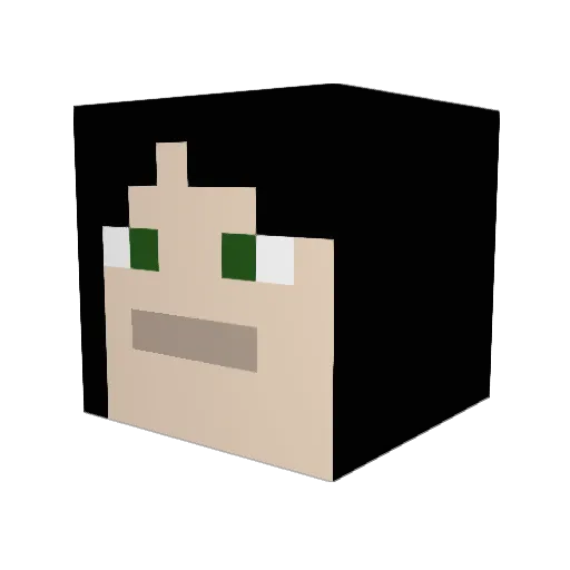 bradie25 Minecraft avatar head, 3D render
