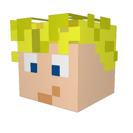 bradytheboss Minecraft avatar head, 3D render