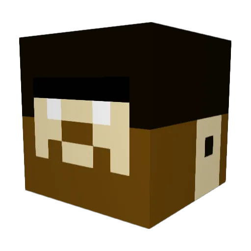 bradyuno Minecraft avatar head, 3D render