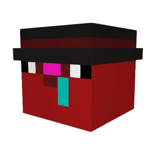 bragoninjago Minecraft avatar head, 3D render