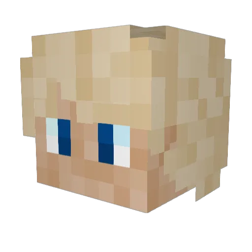 bragzy Minecraft avatar head, 3D render