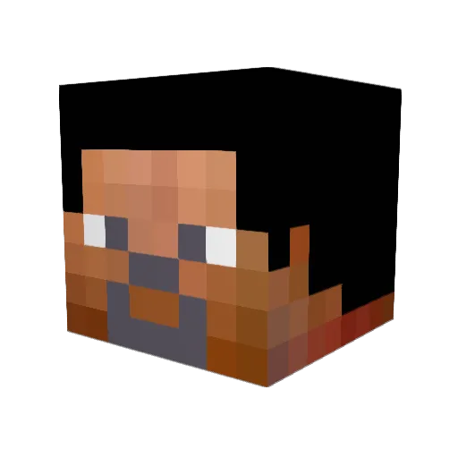 brain105 Minecraft avatar head, 3D render