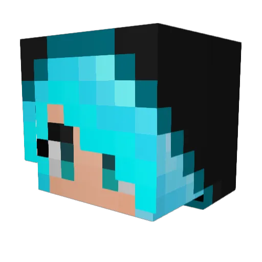 braincreation Minecraft avatar head, 3D render