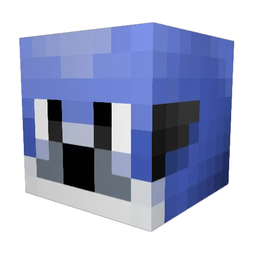 braindamagebaby Minecraft avatar head, 3D render