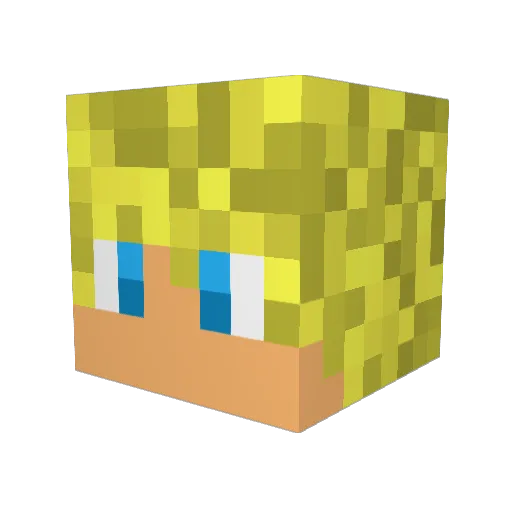 braintastic Minecraft avatar head, 3D render