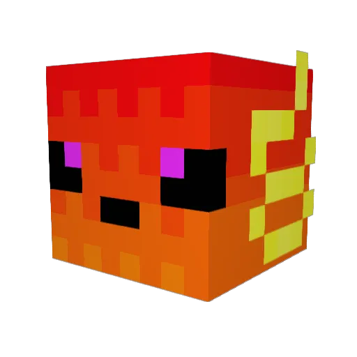 bramaxolotl Minecraft avatar head, 3D render