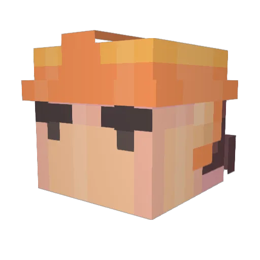 bramispro Minecraft avatar head, 3D render