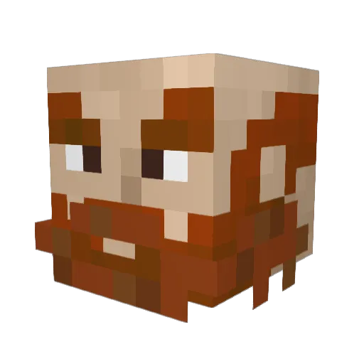 bramjakob Minecraft avatar head, 3D render