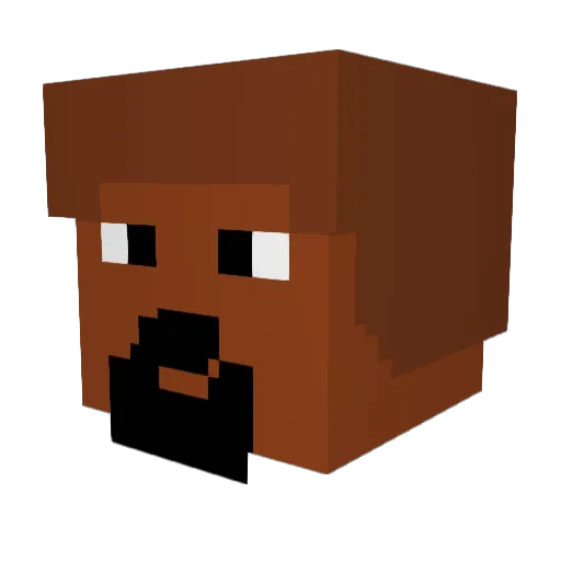 brand_nuu Minecraft avatar head, 3D render