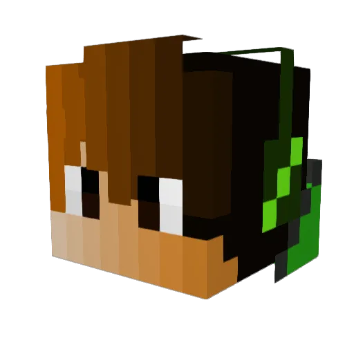 brandart Minecraft avatar head, 3D render