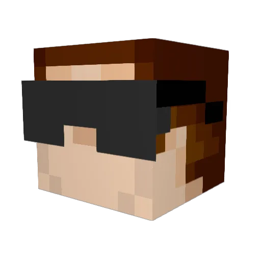 brandleton Minecraft avatar head, 3D render