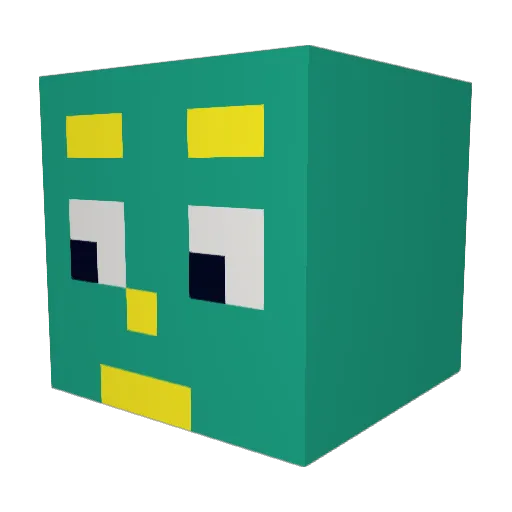 brando_32 Minecraft avatar head, 3D render