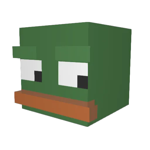 brandobot Minecraft avatar head, 3D render