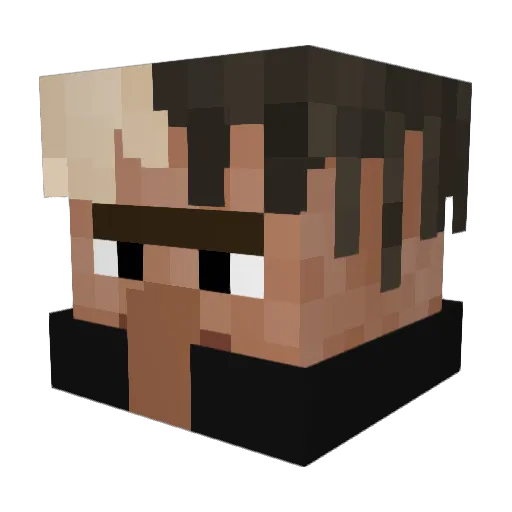 brandonhosman Minecraft avatar head, 3D render