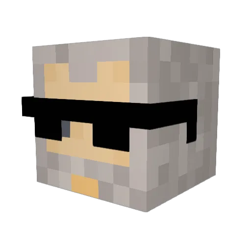 brandonriso Minecraft avatar head, 3D render